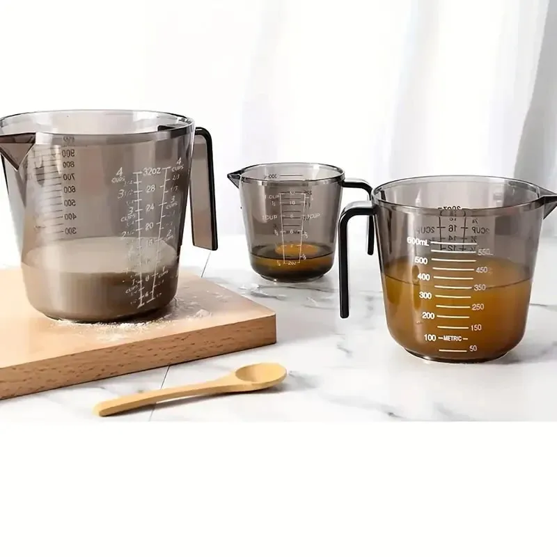 1 Chiếc Làm Bánh Chất Lỏng Cốc Đo PS Cân Cốc Nhựa Đo Thể Tích Cốc Bếp Dụng Cụ Nướng Bánh 150/300/600/1000Ml — image 2