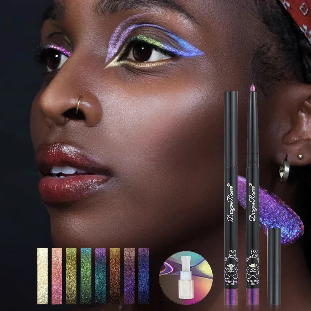 MultiChrome Aurora Chameleon Eyeliner ołówek trwały brokatowy cień do powiek leżący jedwabnik długopis wodoodporne kosmetyki kosmetyczne makijaż oczu — image 2