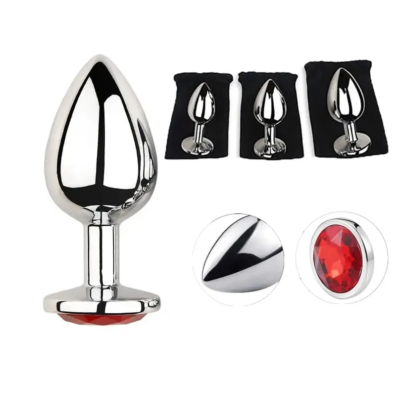 Anal Plug 3 Boyutları Paslanmaz Acemi Kristal Butt Plug Anüs Mastürbasyon Stimülatörü Yapay Penis Yetişkin Taşınabilir Seks Oyuncakları Adam Kadınlar Için — image 4