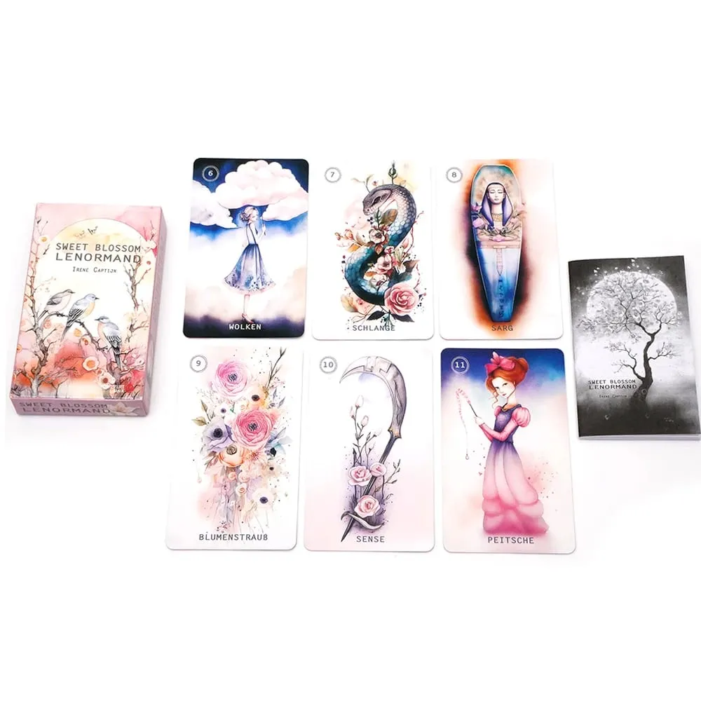 Sweet Blossom Lenormand Lenormandkarten auf Deutsch 36 Karten plus 2 zusätzliche Karten Im Booklet werden ausführlich die Geschi — image 2