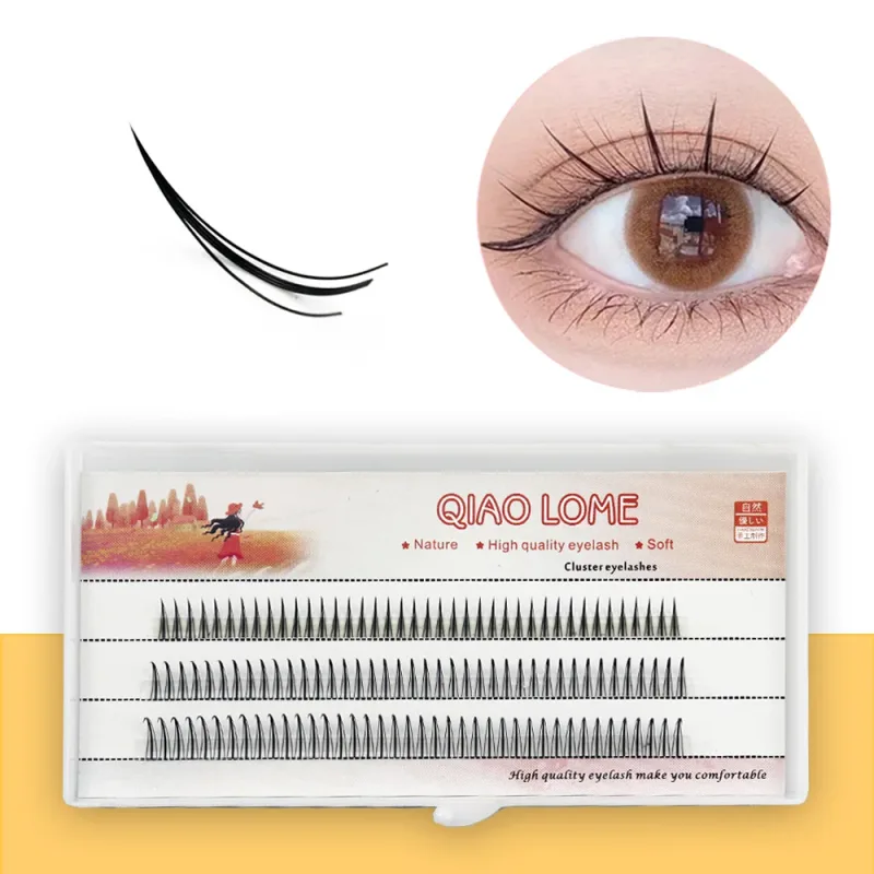Küme Kirpikler Doğal Kirpik Uzatma Kabarık Tilki Gözü Kirpikler Karışık Tary Büyük Kapasiteli Anime Kirpikler DIY Kirpik Küme — image 17