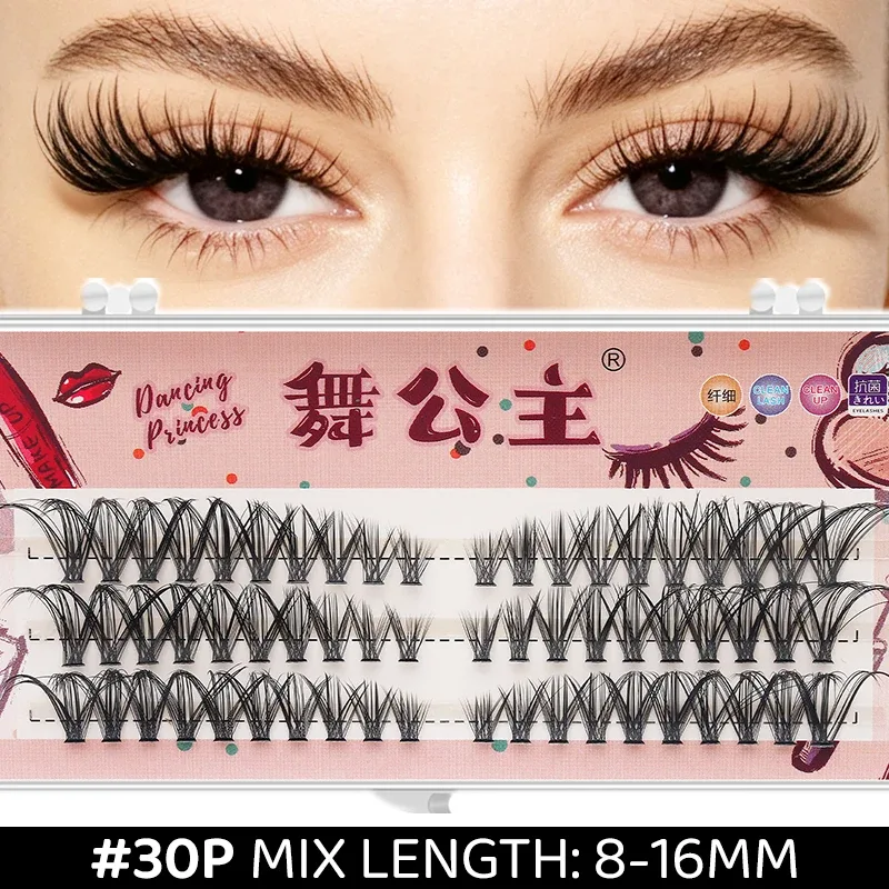 3 linhas diy grosso individual cluster extensões de chicote segmentado natural lash clusters estilo olho auto-enxerto cílios maquiagem — image 8