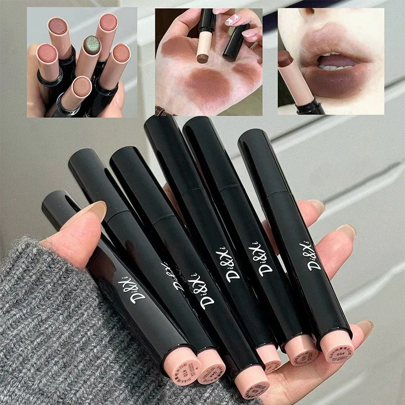 1Pc Matte Red Brown Lipstick Waterproof Matte Shimmer Lipstick Nude Lip Gloss Natural Rouge Balm Long-lasting Makeup Stick — image 6