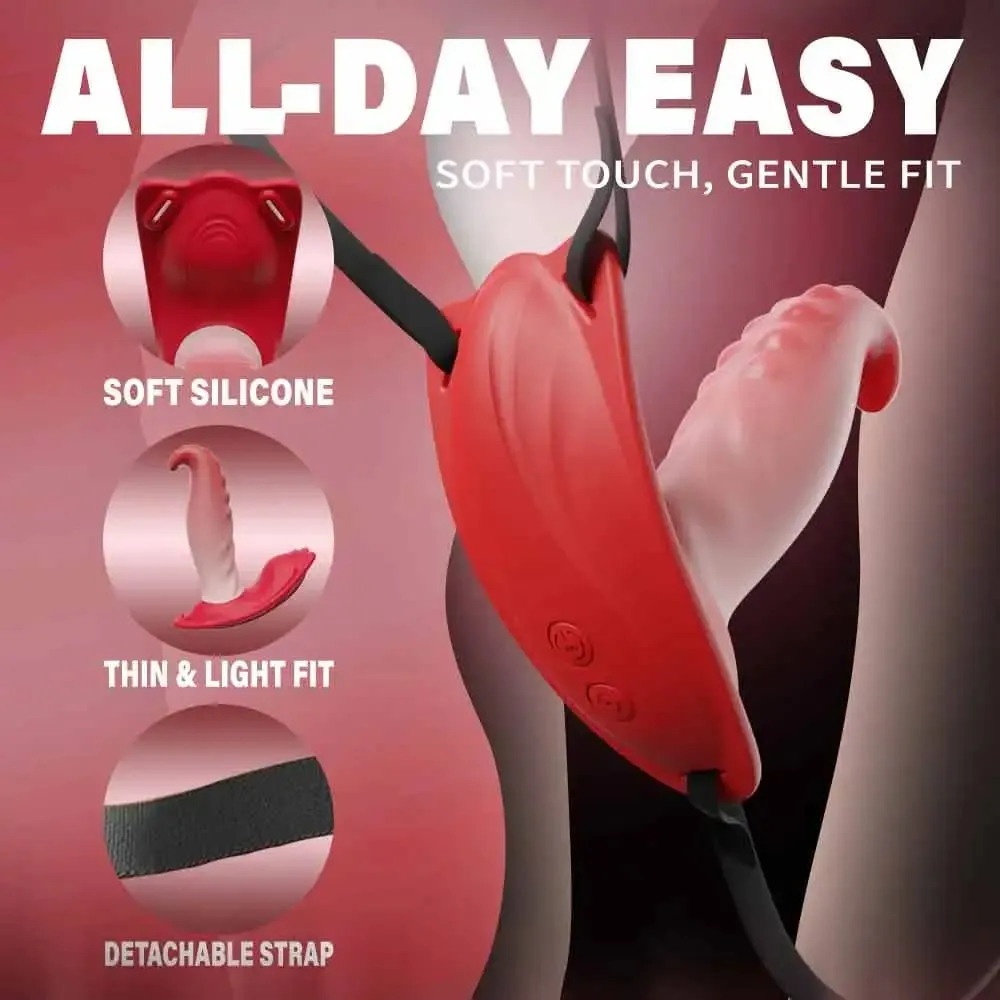 착용 가능한 진동기 원격 제어 진동이있는 미니 Clit 팬티 나비 진동기 Discreet Rose 섹스 토이 여성 커플 즐거움 — image 4