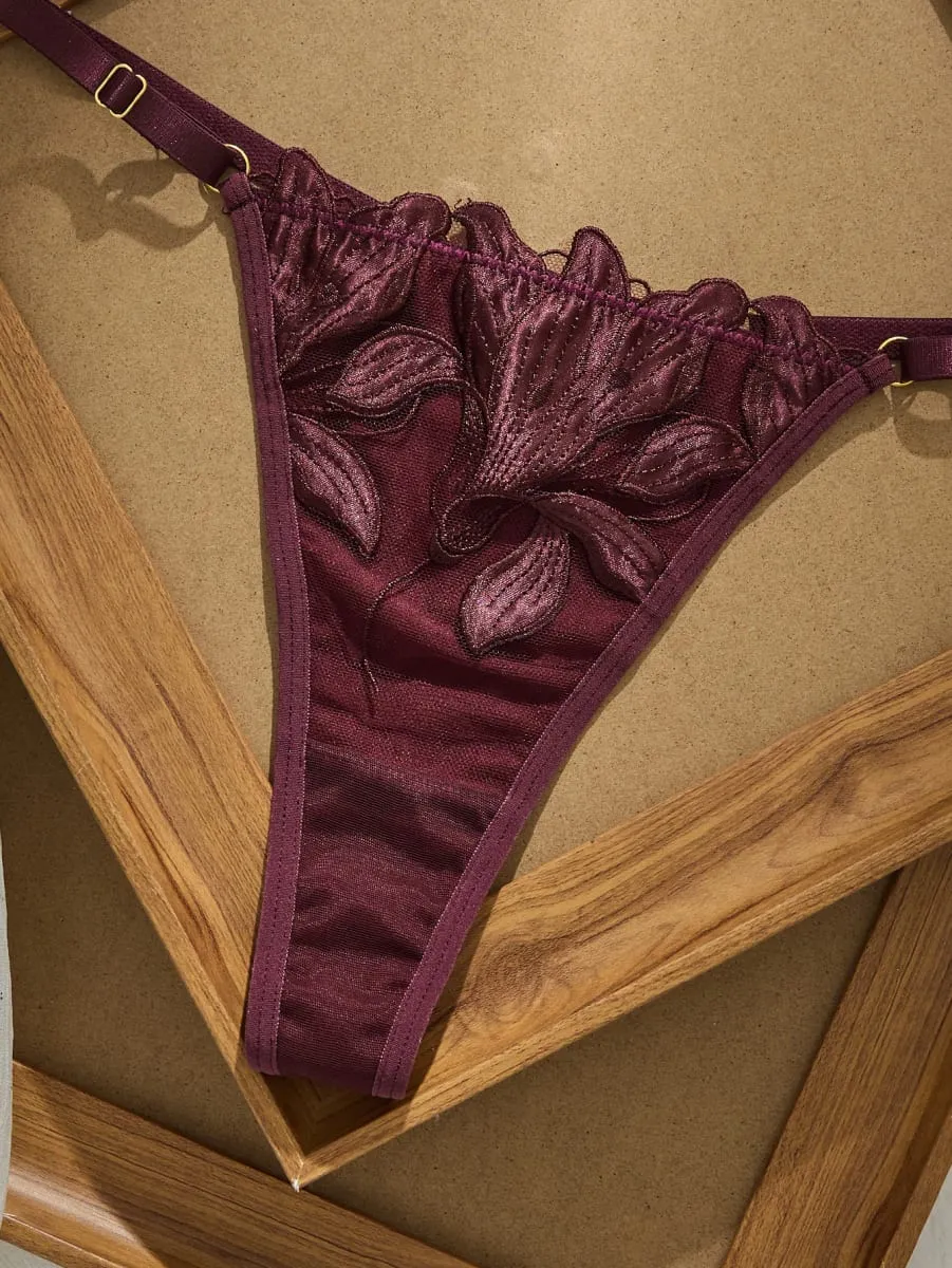 Set reggiseno rosso brunastro Design a doppio strato Nessuna irritazione della pelle Biancheria intima confortevole Bralette a blocchi di colore alla moda da donna — image 5