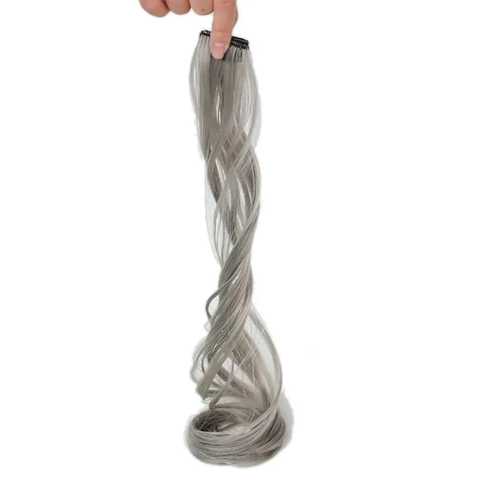 Colored Large Wave Long Curly Wig Ear Hanging Dye Hair Extensions Invisible High Temperature Silk Synthetic Wig Patch — image 22