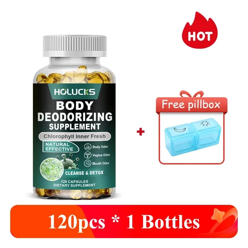 Le capsule naturali di clorofilla integrano il deodorante per la disintossicazione interna, la pulizia del corpo, la digestione e il benessere della pelle
