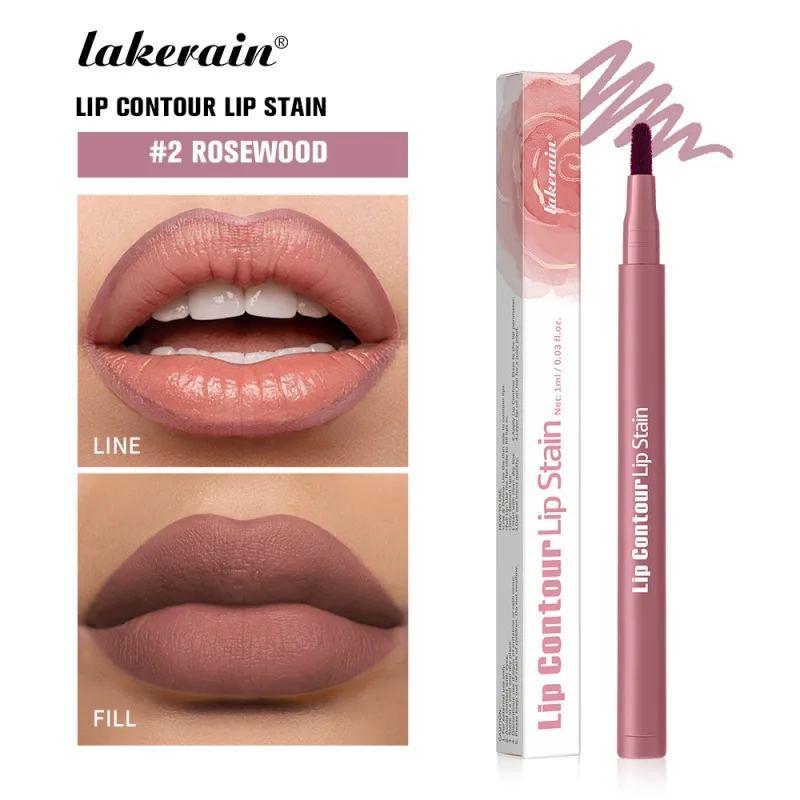 Waterproof 2 In 1 Lip Stain And Liner Pen Long Lasting Smudge Proof Kiss Proof Transfer Resistant 8 Colors Makeup Lip Pencil — image 9