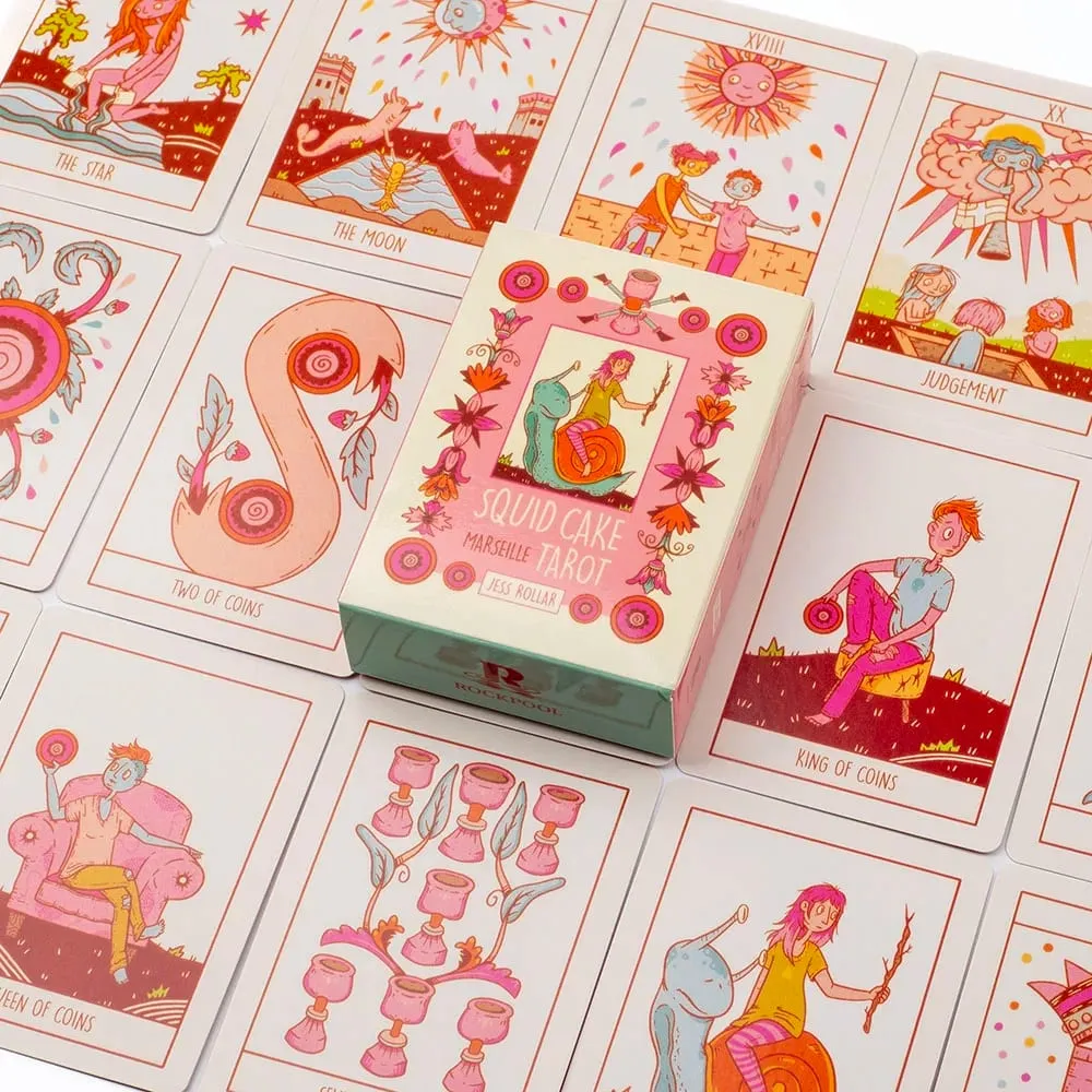 Kalamar Pastası Tarot 78 Kartlı Şövalyelerin Bindiği Yaratıklarla Masa Oyunu İlginç Yüzler ve Lezzetli Renk Paleti 8,9 x 6,3 cm — image 6