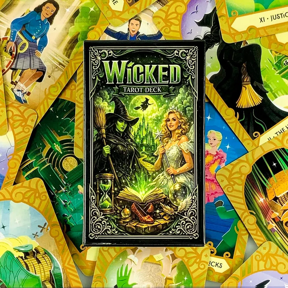 Nouveau Wicked Tarot Deck 78 cartes Tradition Tarot cartes Version anglaise Divination jeux de société Halloween et jeux de noël