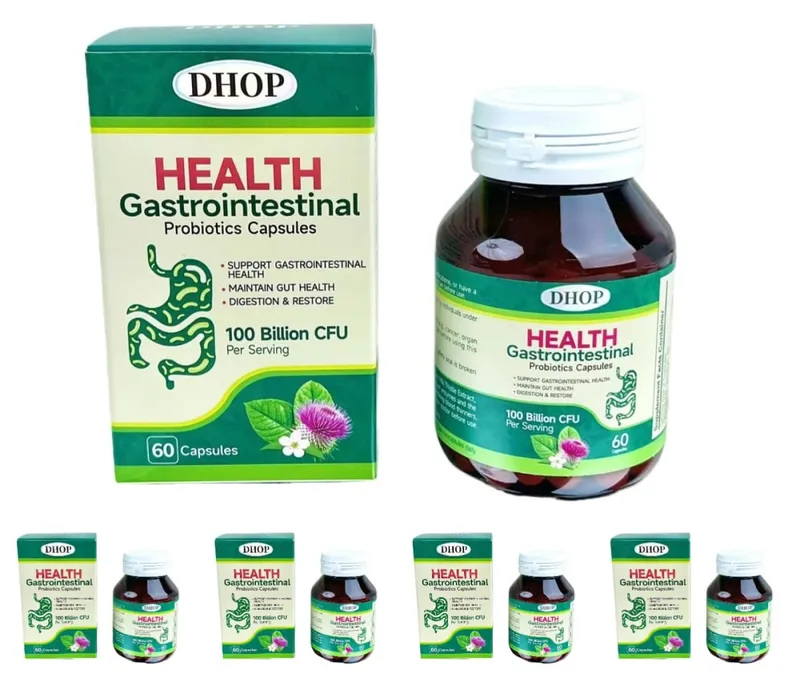 Gastrointestinal Probiotics Capsules Support Gut Health with Vitamin C and Vitamin E Diet Fiber 100 Billion CFU 60 Capsules — image 9