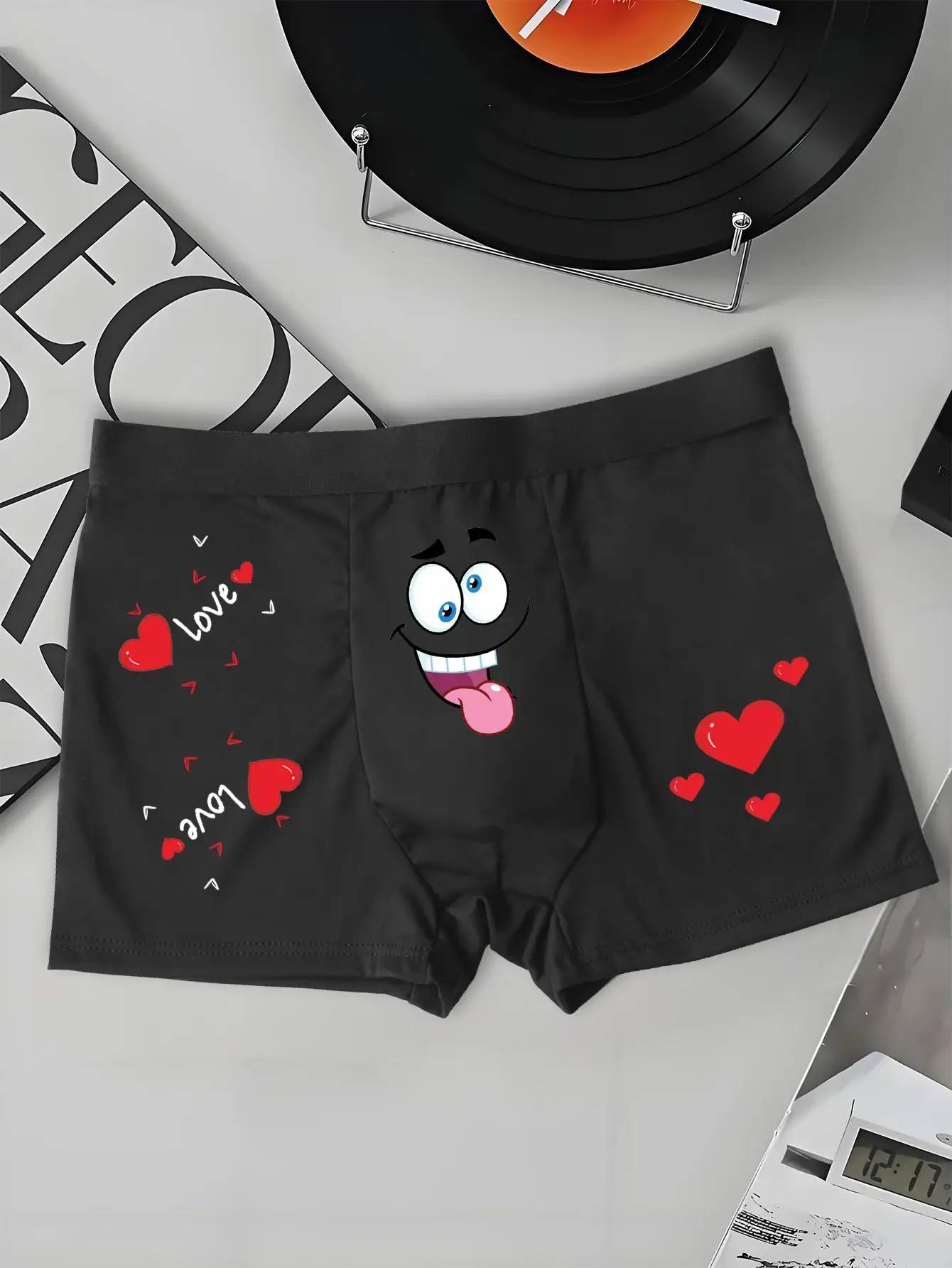 Boxers pour hommes avec taille élastique, caleçons doux avec expressions intéressantes imprimées, sous-vêtements extensibles pour un usage quotidien — image 2