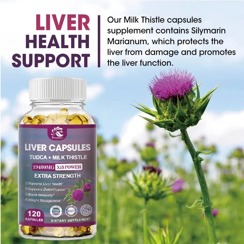 Greensure Organic Milk Thistle Extract Capsule | Dandelion | Artichoke Extract | Beet Root | - 60/120 Capsules — image 5