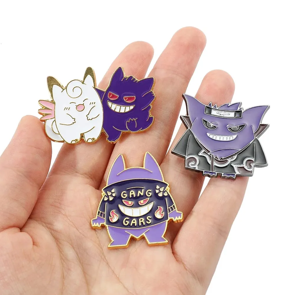 Gengarการ์ตูนเข็มกลัดอะนิเมะEnamel Lapel Pinsสำหรับอุปกรณ์เสริมกระเป๋าเป้สะพายหลังแฟนคอลเลกชันเข็มกลัดเครื่องประดับของขวัญ — image 5