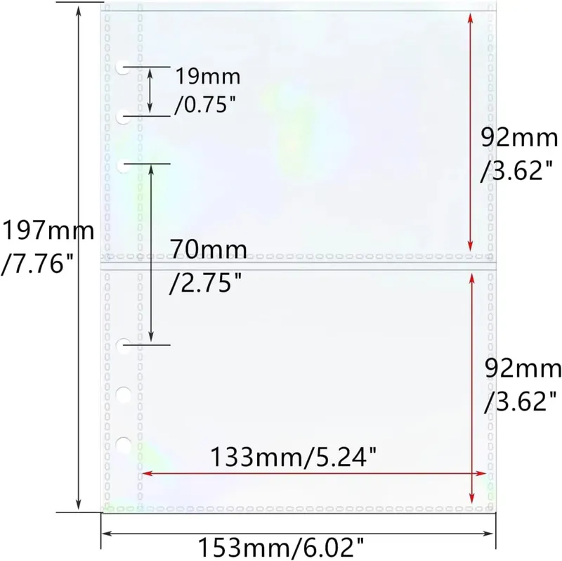 10 Sheets A5 6 Ring Binder Card Sleeves Photocard Holder Pages Trading Card Storage Inserts Card Album Refills Photo Organizer — image 9
