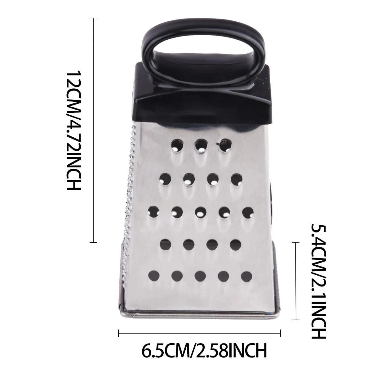 Grattugia professionale per formaggio in acciaio inossidabile a 4 lati di dimensioni mini da 1 pezzo per utensili da cucina per verdure e parmigiano