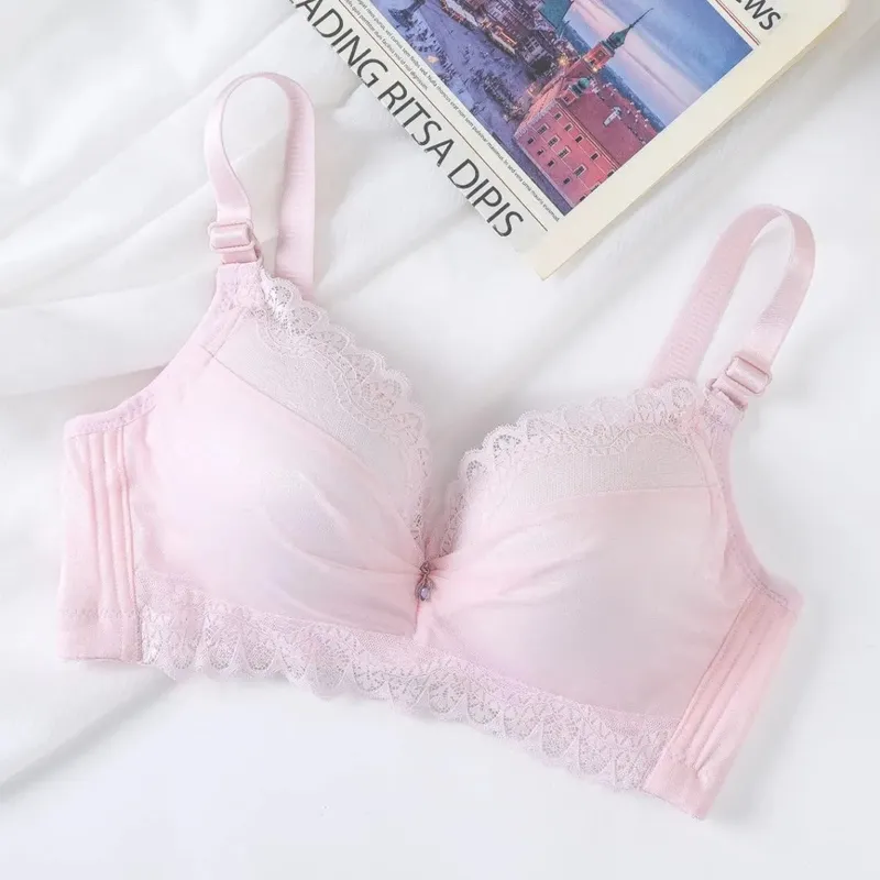 Ultra silná 8cm podprsenka push-up s krajkou Bezdrátové plné pokrytí spodního prádla boční podpora pro košíčky A/B ženy — image 11