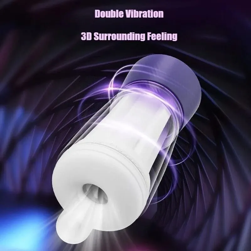 Jissbon Suction Masturbator Cup Pemanasan Pintar 7 Kelajuan Bergetar Pussy Stroker Sebenar Omboh Blowjob Mainan Seks untuk Lelaki — image 5