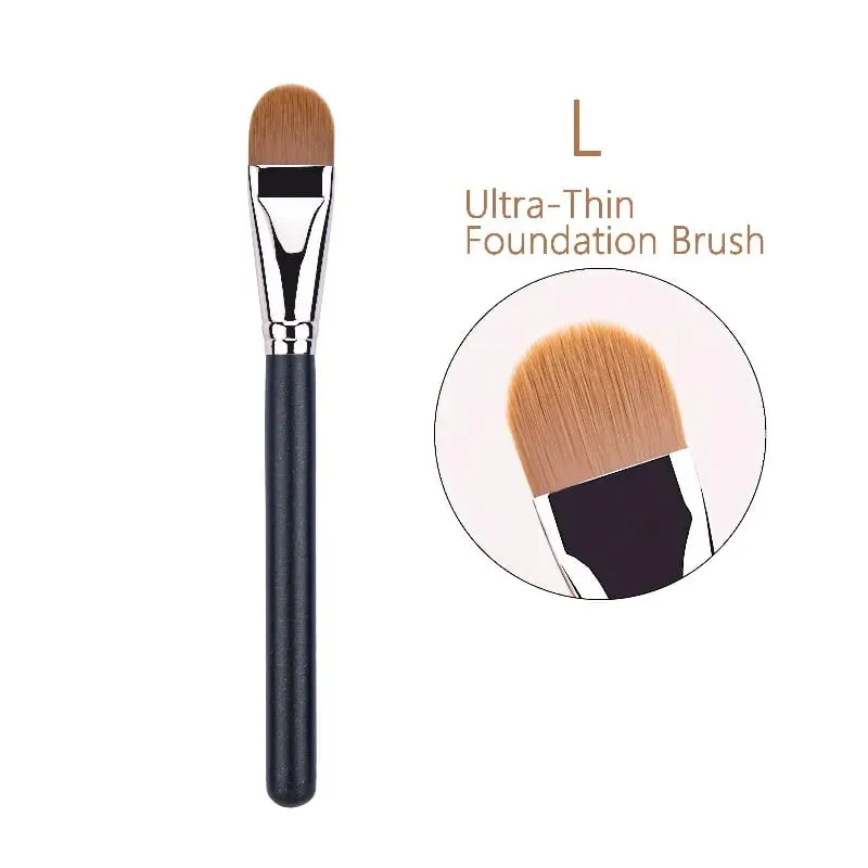 4 Jenis Ukuran Kuas Makeup Concealer Foundation Ultra-tipis Yang Ditingkatkan Alat Rias Concealer Krim Foundation Cair Profesional — image 11