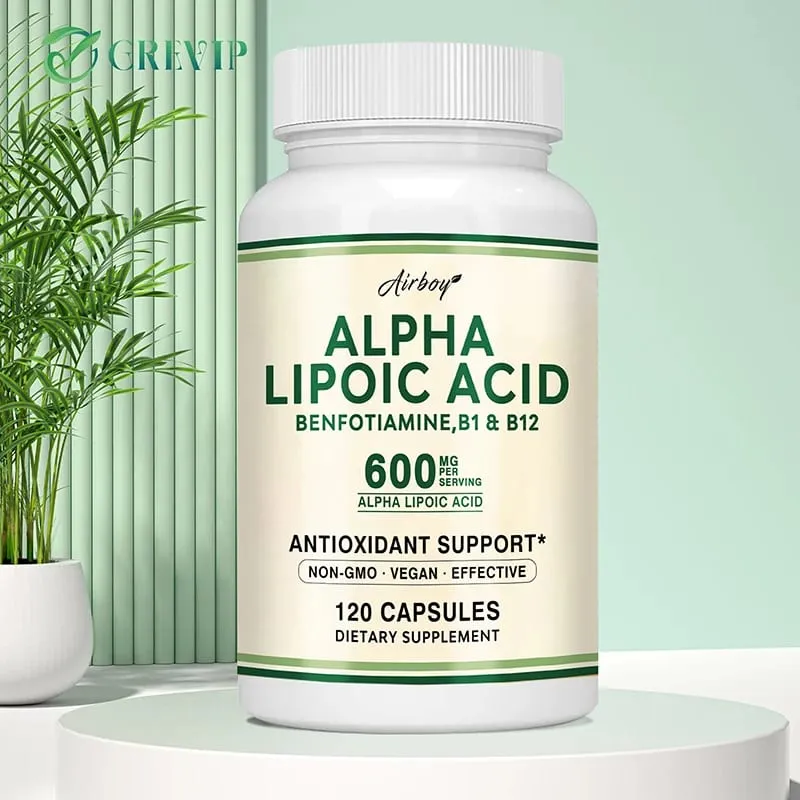 Alpha Lipoic Acid Capsules - Promotes Nervous System Health Blood Circulation Cardiovascular Support Brain Health — image 1