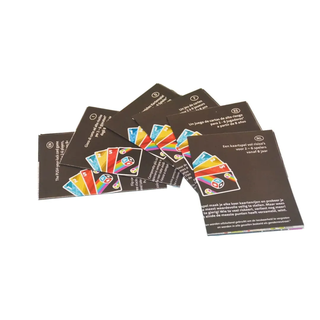 《Push 2026》 un juego de cartas, juego de mesa, juego interactivo con instrucciones en inglés, español, francés, alemán, italiano y holandés, de ritmo rápido, fácil de aprender, una excelente opción para fiestas — image 5