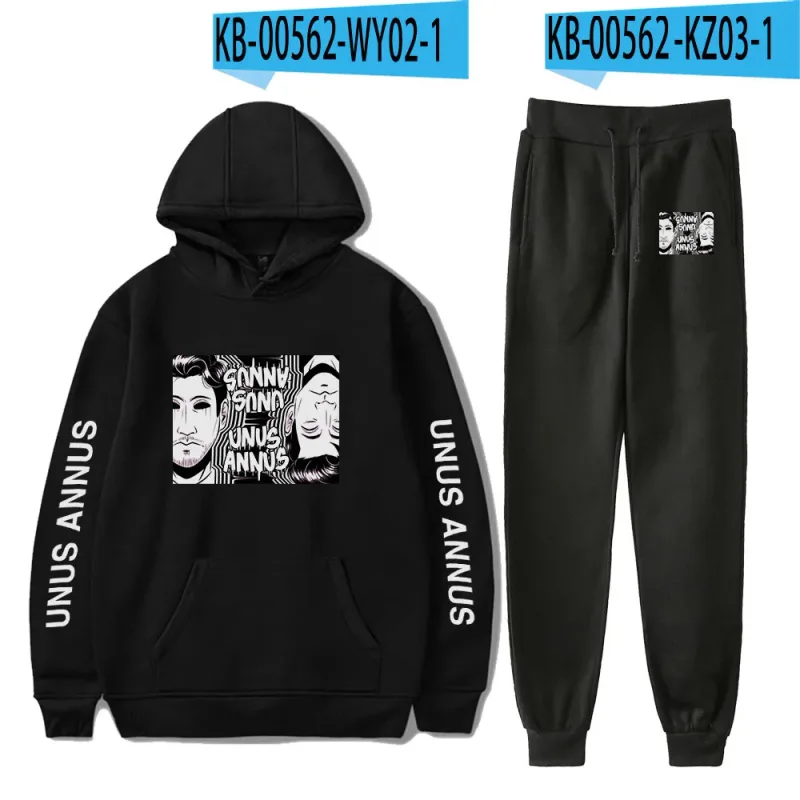 Popular Comfortable Unus Annus Print Sweatshirt Sweatpants Suit Hoodies+ Trousers Suit Boys/Girls 2 Piece Set Clothes — image 35