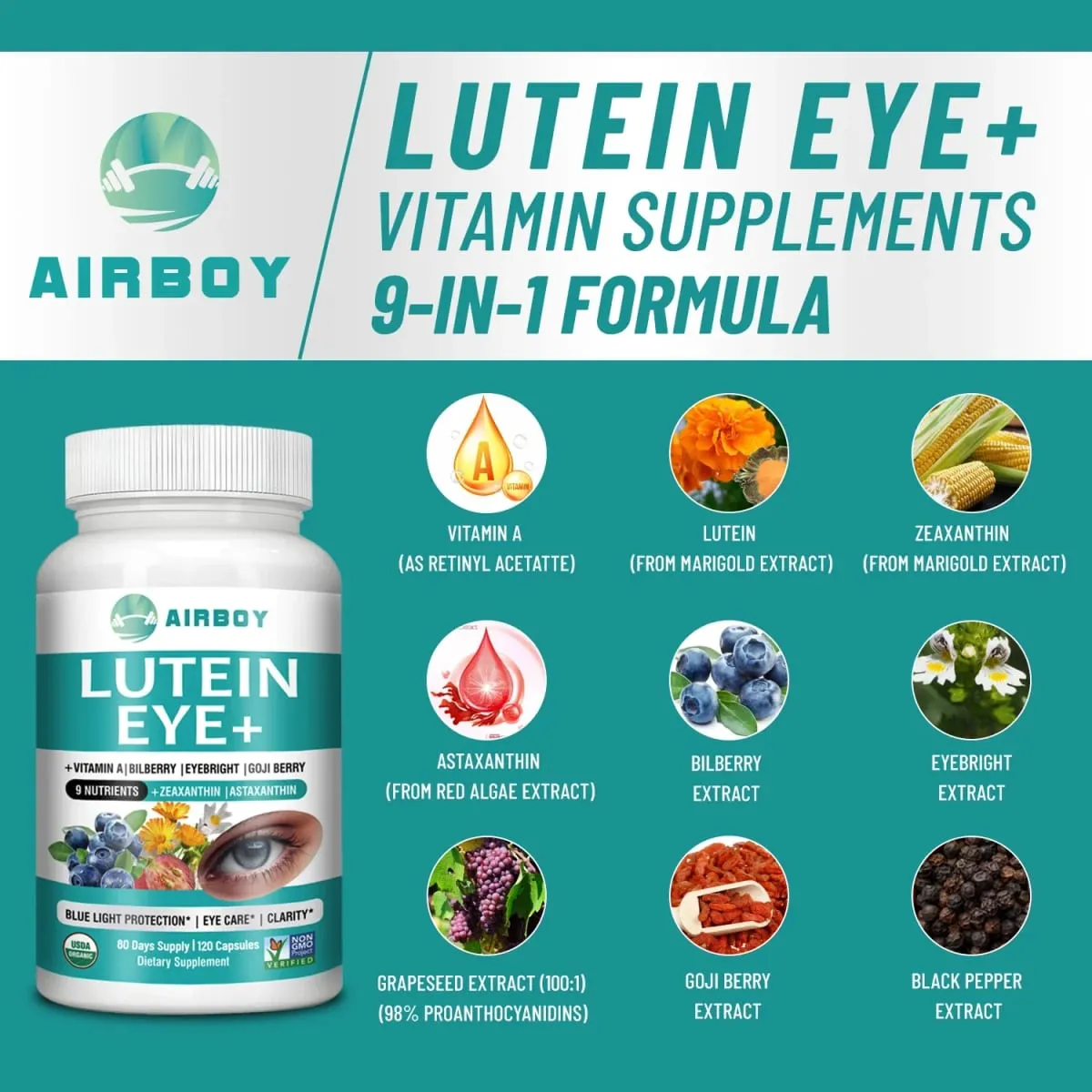 Lutein Eyes - บรรเทาความเมื่อยล้าของดวงตา ปรับปรุงอาการบวมน้ำของดวงตาและปรับปรุงสุขภาพการมองเห็น — image 7