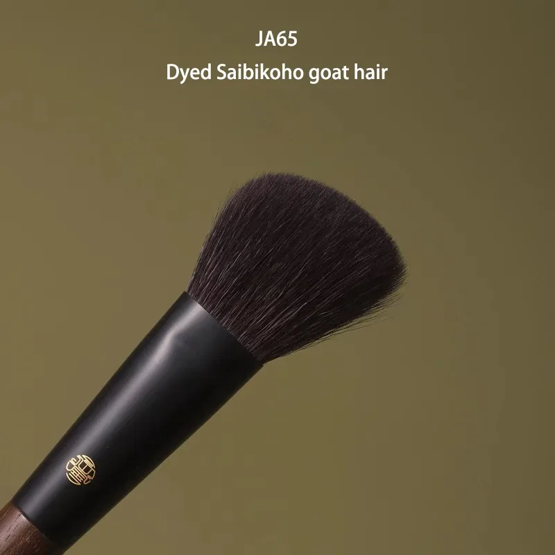 Kuas Rias Buatan Tangan Profesional 1 Buah Kuas Kontur Siku Rambut Kambing Kuda Rubah Tupai Kuas Rias Pegangan Walnut — image 12