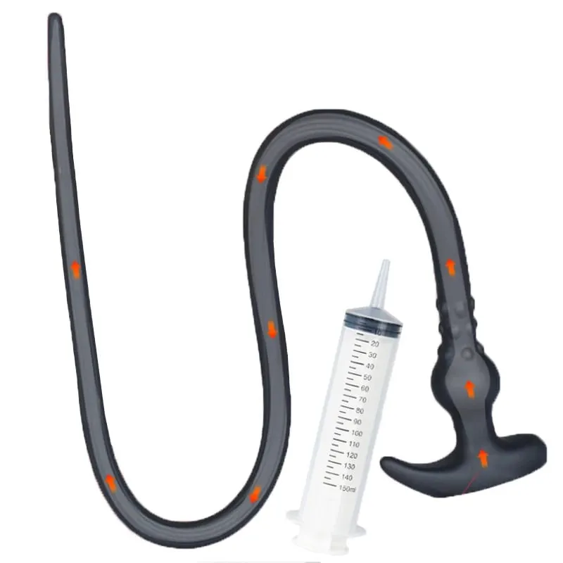 105CM Lange Anal Plug Tragbare Silikon Buttplug Hohl Anus Vagina Reiniger Dilatator Sex Spielzeug Für Frauen Männer Homosexuell Prostata massager — image 1