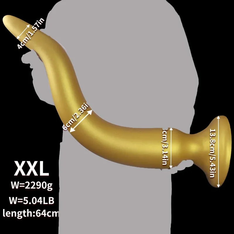 Obří anální kolík 64CM Super dlouhý měkký silikon Obrovský anální kolík Silný anální dildo dilatátor s přísavkou Sexuální hračky pro dospělé — image 9