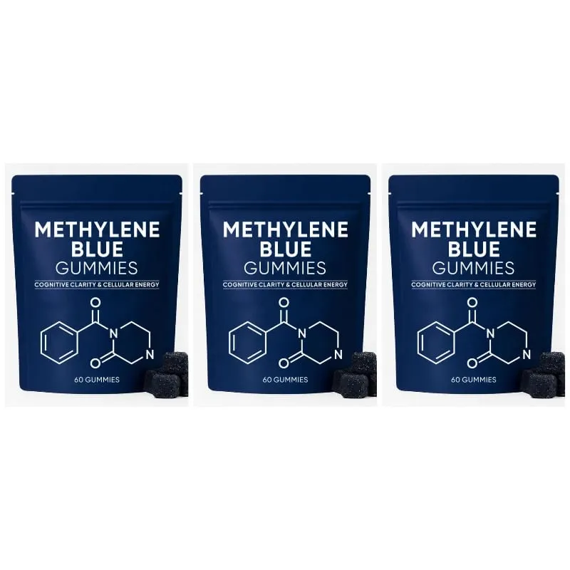 Methylenblaue Gummibonbons, 5 mg, 30/60 Karat, Blaubeergeschmack für anhaltende Energie, geistige Klarheit und Stimmung, zelluläre Unterstützung — image 10