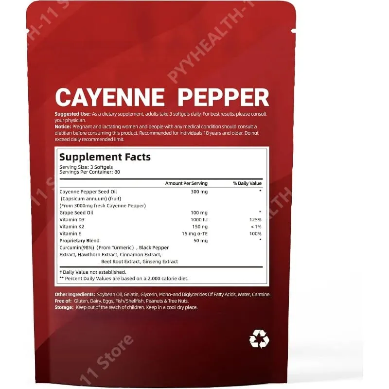 Acı Biber Softgels Üzüm Çekirdeği Pancar Zerdeçal Vitaminleri Takviyesi D3 K2 Bitkisel Bacak Damar Kan Damar Sağlığını Destekler — image 6
