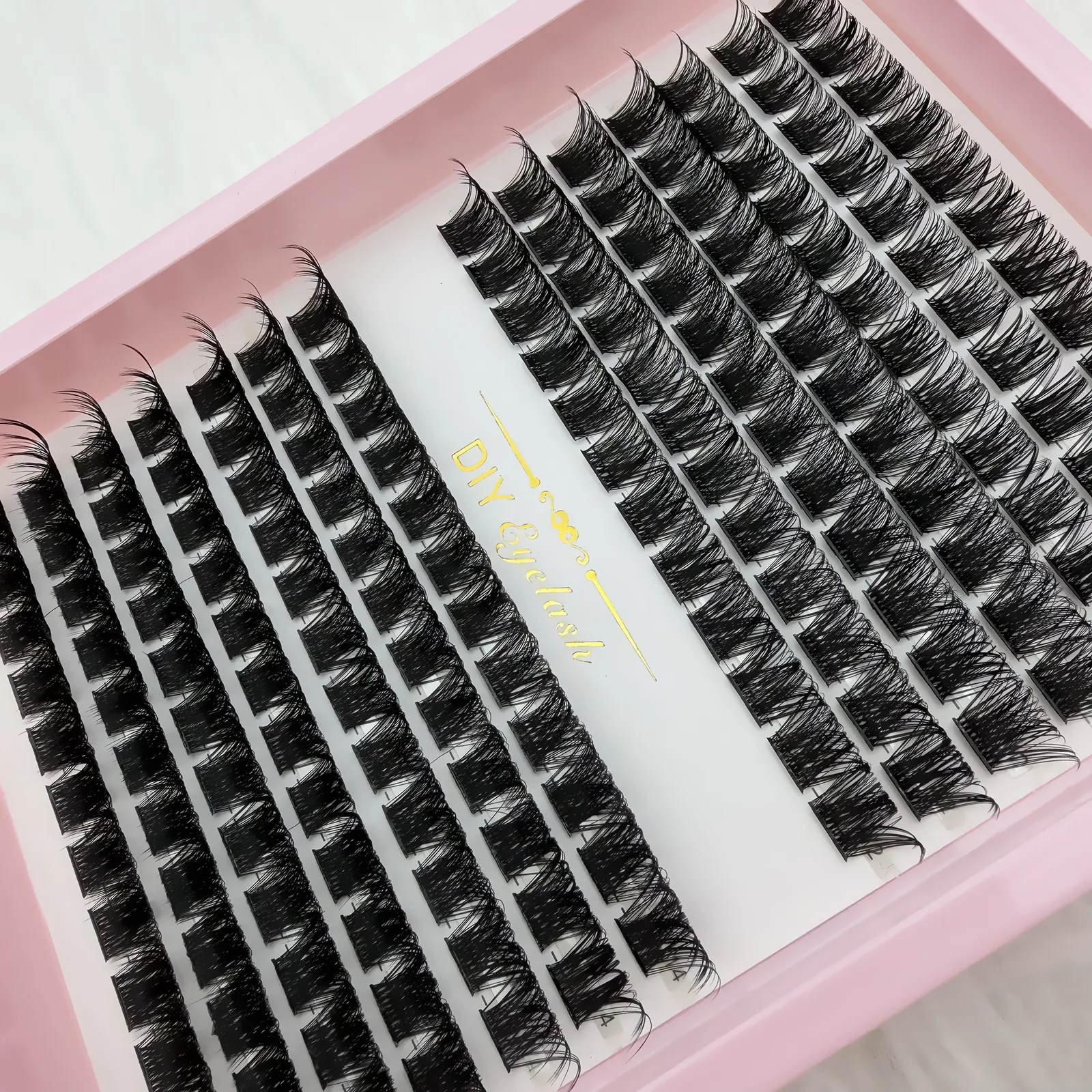 D Curl Lash Cluster Campuran Bulu Mata DIY Berbulu Ekstensi Bulu Mata Palsu Individu Yang Dapat Digunakan Kembali Tampilan Alami untuk Riasan Mata Sehari-hari — image 2