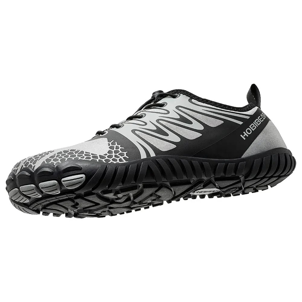 Wide Toe Barefoot Shoes for Unisex Artificial Leather Outdoor Walking Sneakers Zero Drop Minimalist Elastic Band Shoes