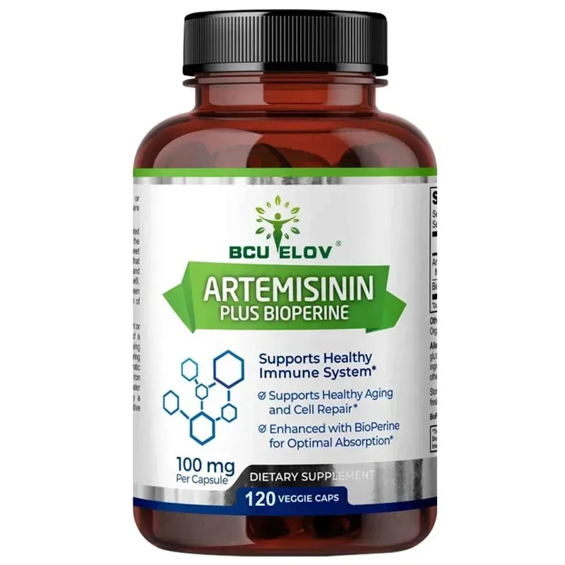 Yüksek Emilim Artemisinin 100 Mg Besin Emilimini Maksimuma Çıkarır Hücresel Onarımı ve Bağışıklık Güçlendirmeyi Destekler 120 Kapsül