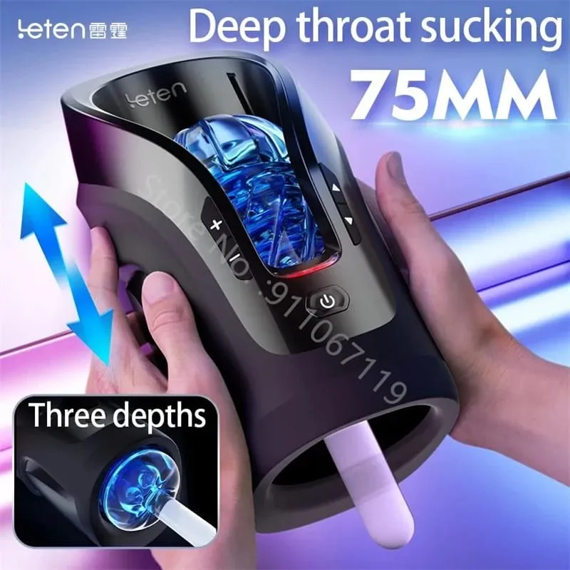Leten THRUSTING-PRO Automatic 75mm Telescopic Vibrator High Speed Male Masturbator Sucking Machine Masturbation Sex Toys For Men — image 2