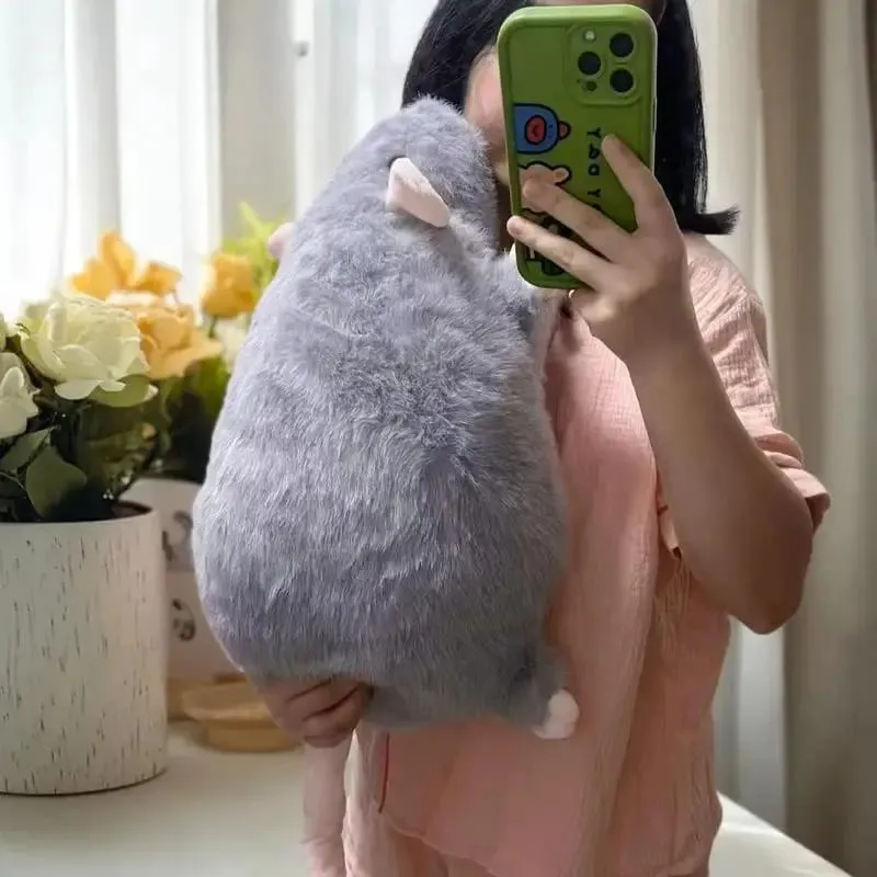 Gambar Hewan Besar Lembut Simulasi Lucu Tikus Besar Mainan Mewah Bantal Hadiah Ulang Tahun 1 Buah 35/50/90Cm Kartun Bunga Cabang Tikus — image 10