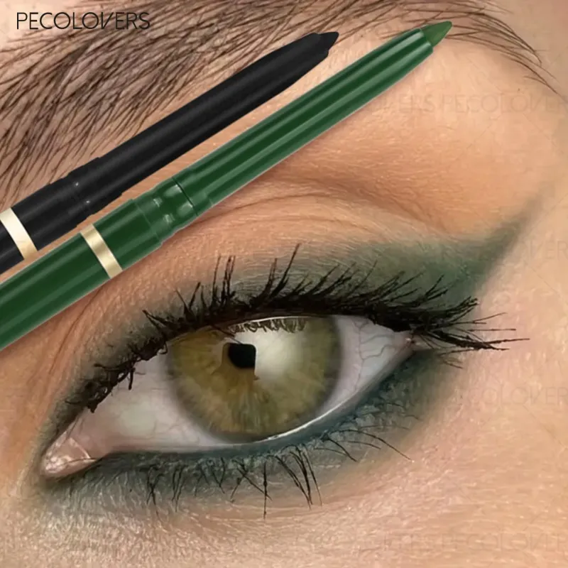1pcs Eyeliner Green and Black Waterproof and Sweat-proof Long-lasting and Natural Eyeliner Pen Eye Cosmetics — image 2