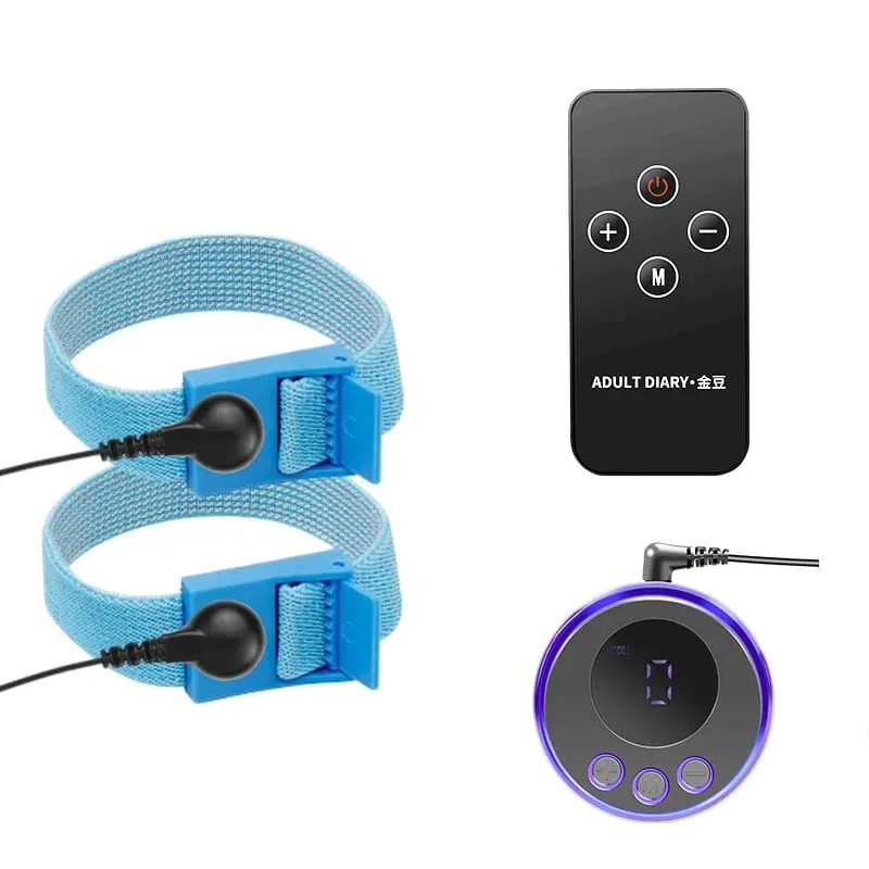 Fibres conductrices de choc électrique, anneau de pénis, extension de thérapie, Massage e-stim, Kit de produits sexuels BDSM Gay pour hommes, Masturbation