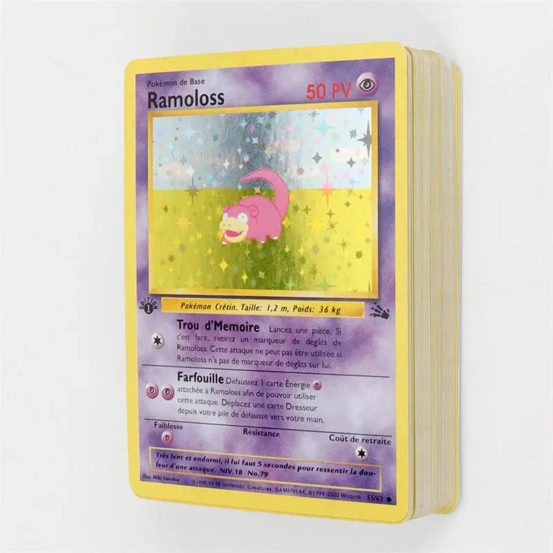 Franse versie 1996 jaar 1e editie Pokémon-kaart Charizard Pikachu Mewtwo Blastoise Verzamelkaart speelgoed 151 stuks in doos