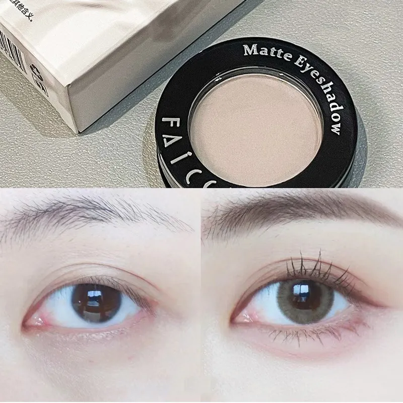 Monochrome Matte Brown Eyeshadow Makeup Waterproof Lasting Shiny Green Eye Makeup Natural Brighten Eyeshadow Highlighter Palette — image 7