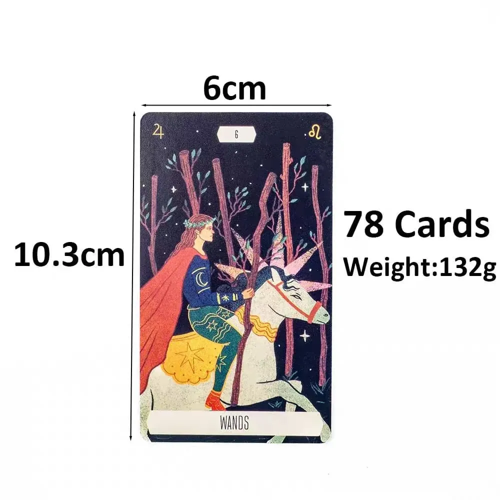 Zodiac Tarot Cards 78 PCS Astrology Constellation Star Sign Tarot Deck Divination Horoscope Star Fortune Telling Oracle Gift — image 2