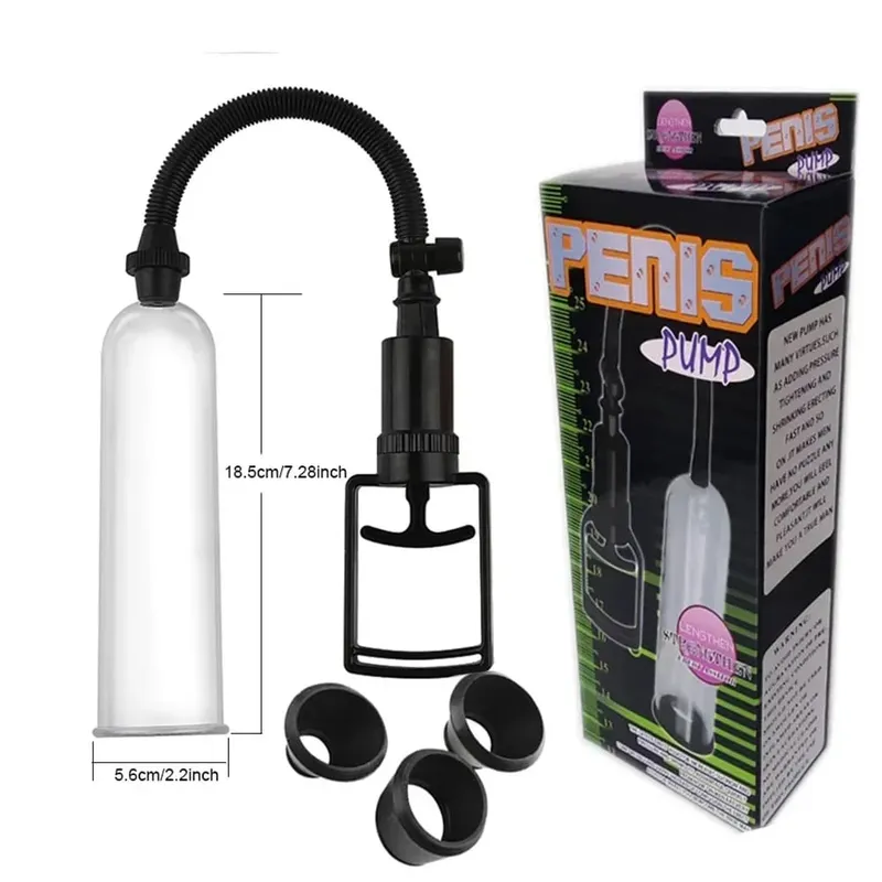 Pompa manuale per estensore del pene Giocattoli del sesso Dick Stimolare Extender Masturbatore Pompa per vuoto maschile Ingranditore del pene Grande cazzo Allenatore duraturo — image 10