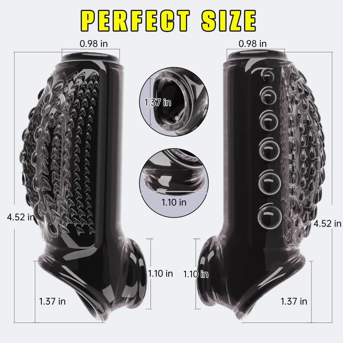 Men Penis Extender Sleeve Reusable Comdom Delay Ejaculation Penis Sleeve Dick Male Dildo Sex Toys for Men Adult 18+ Erotic Goods — image 3
