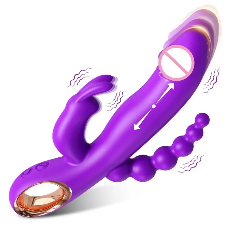 Giocattolo del sesso per le donne, vibratore del coniglio spinto per le donne, vibratore Dlido della vagina, stimolatore del clitoride del punto G, masturbazione femminile — image 13