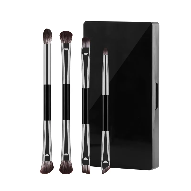 5 stk Dual Ended Face Eye Brush Kit med Opbevaringsboks Blush Detail Eyeliner børster til rejse Touch Up — image 9