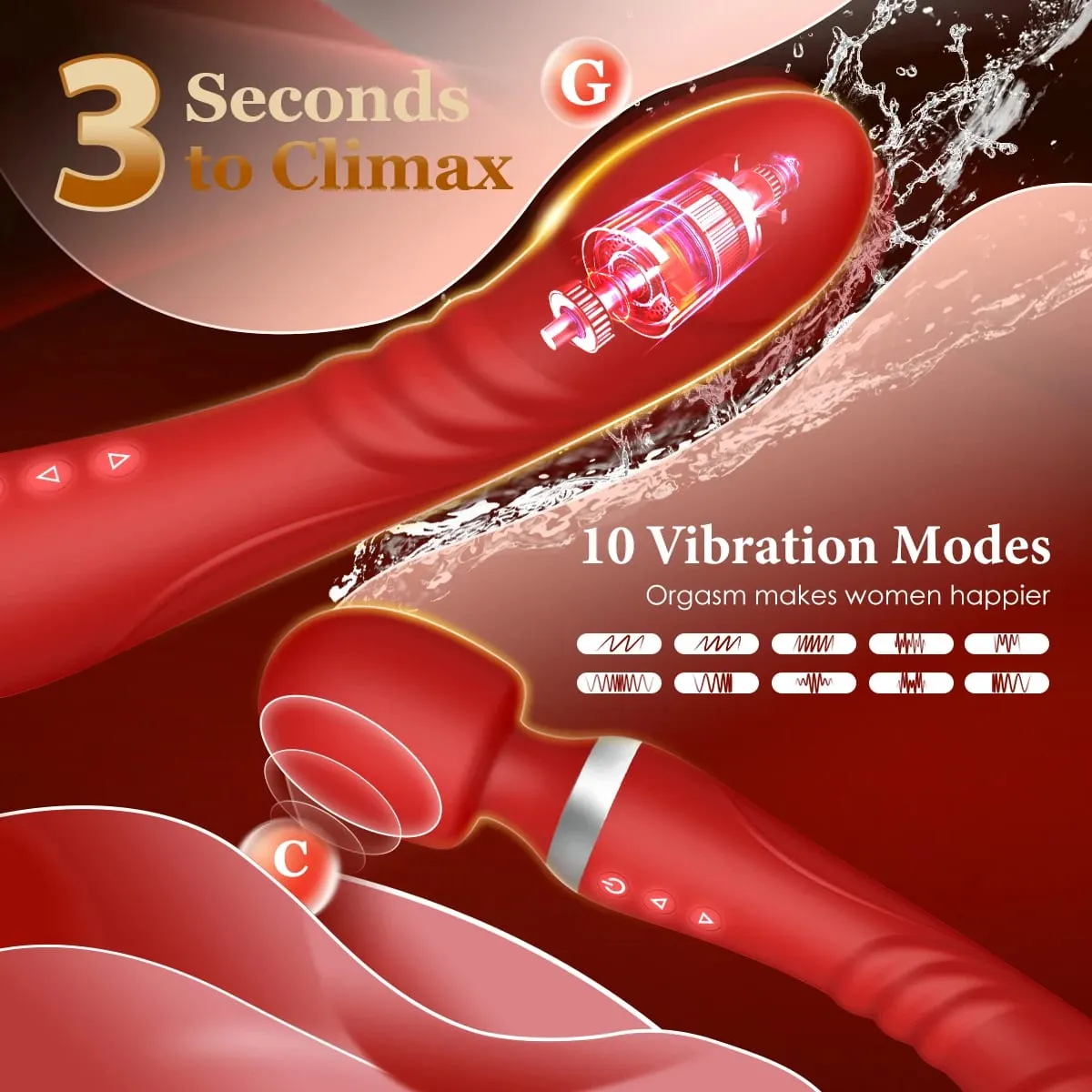 Double Vibratorสำหรับผู้หญิงDildos AV Magic Wand G Spot Clit Stimulatorช่องคลอดMassager Masturbatorsของเล่นสำหรับผู้ใหญ่สำหรับคู่ 18 +