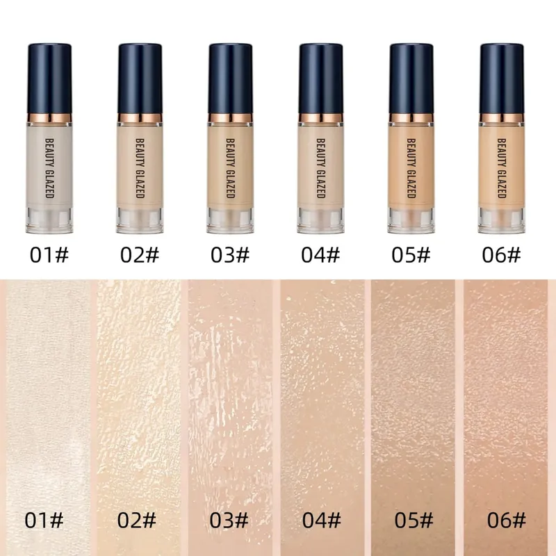 3 stk Ansigtsmakeup Sæt Flydende Foundation+Primer+ Liquid Contour Naturlig Vægtløs Langtidsholdbar Smudgeproof Bronzer