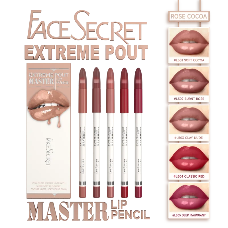 Pena Lip Liner Matte 15 Warna Dengan Kuas Pensil Matte Beludru Tahan Air Tahan Lama - Kit Rias Bibir Aplikasi Halus