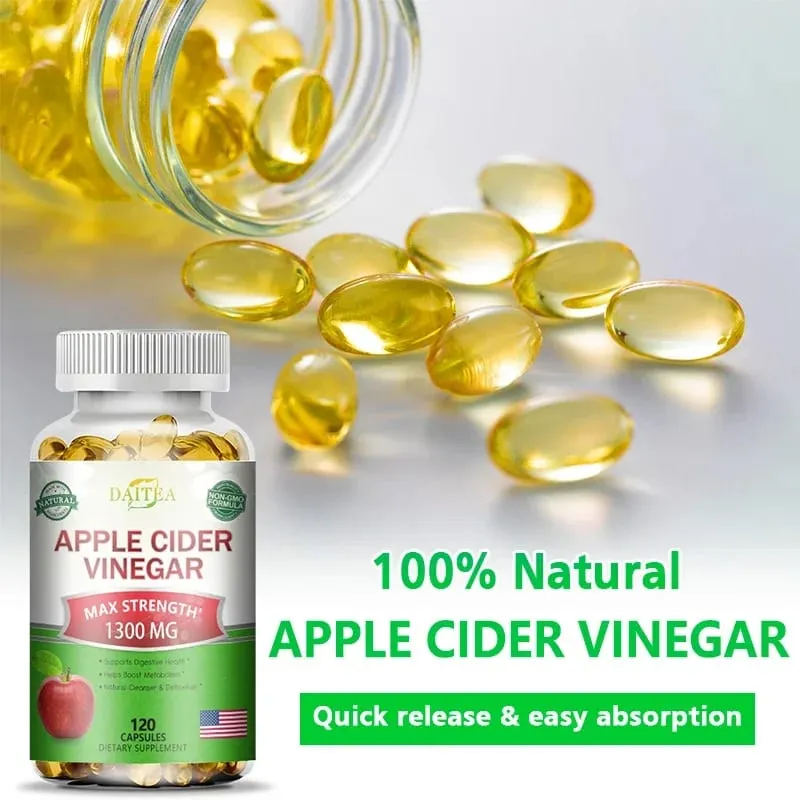 Daitea apple cider vinegar capsules support obesity-prone body management burn fat and inhibit fat accumulation — image 2